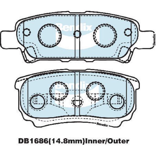 Bendix Brake Pads Set Heavy Duty - DB1686HD