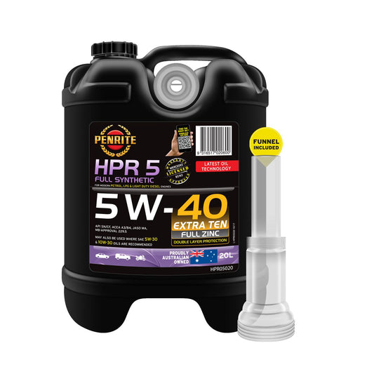 Penrite HPR 5 SAE 5W-40 Engine Oil 20L - HPR05020