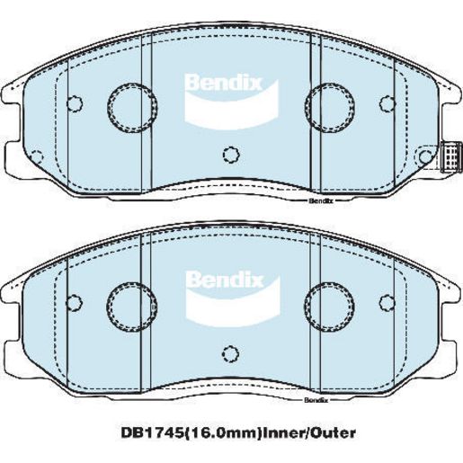 Bendix Brake Pads Set - 4WD/SUV - DB1745-4WD