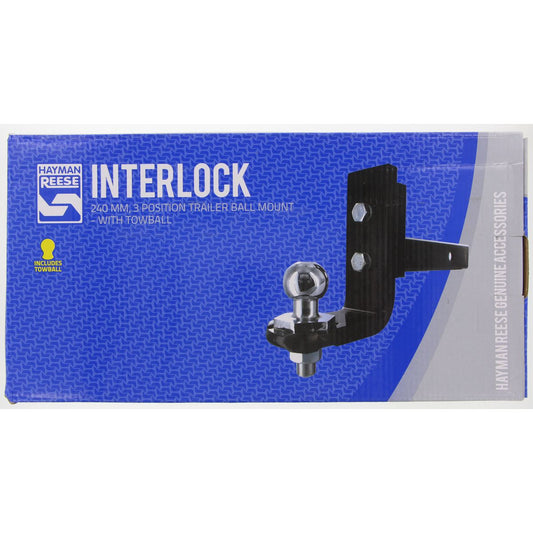 Hayman Reese Interlock Trailer Ball Mount Adjustable 5 Hole & Towball - 21228