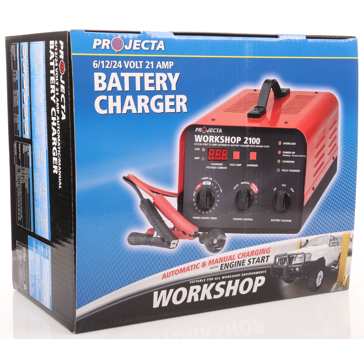 PROJECTA Workshop-2100 21A Battery Charger 6/12/24V - HDBC35