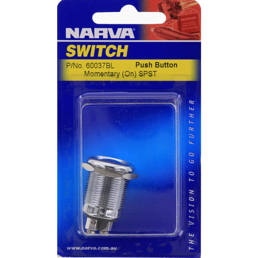Narva Push Button Switch Momentary On SPST - 60037BL