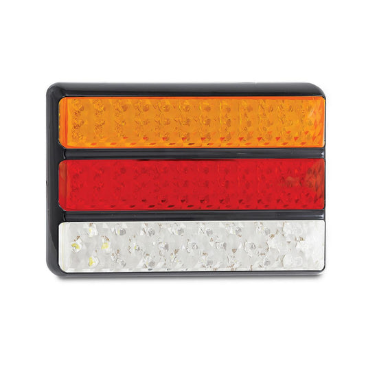 LED Autolamps Multi Volt Stop/Tail/Indicator/Reverse Lamp 97 LEDs With Black Bracket - 200BARWM
