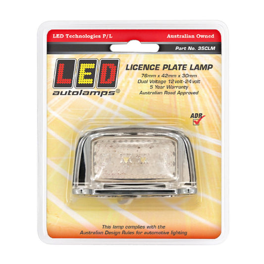 LED Autolamps Licence Plate Light LED 12 or 24V - 35CLM