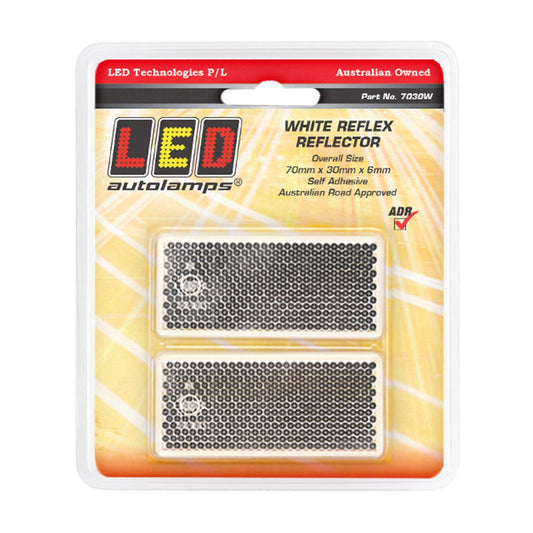 LED Autolamps Reflector White 70mm*30mm - 7030W