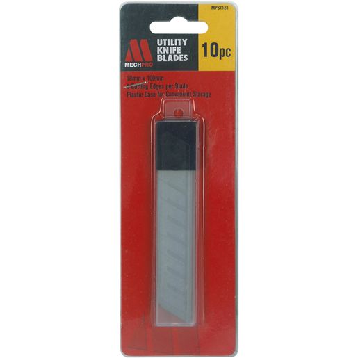 Mechpro Blue Utility Knife Blades 18mm 10pc MPST123 - MPST123