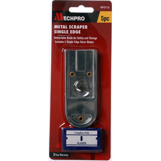Mechpro Blue Scraper Metal Single Edge MPST125 - MPST125