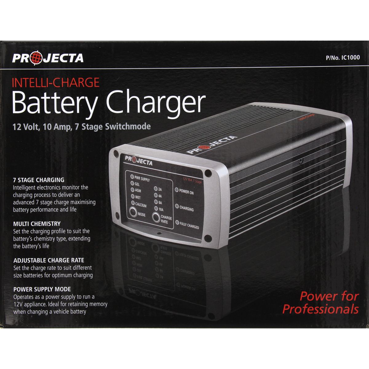 PROJECTA Intelli-Charge 10A 12V Battery Charger 7 Stage Auto IC1000