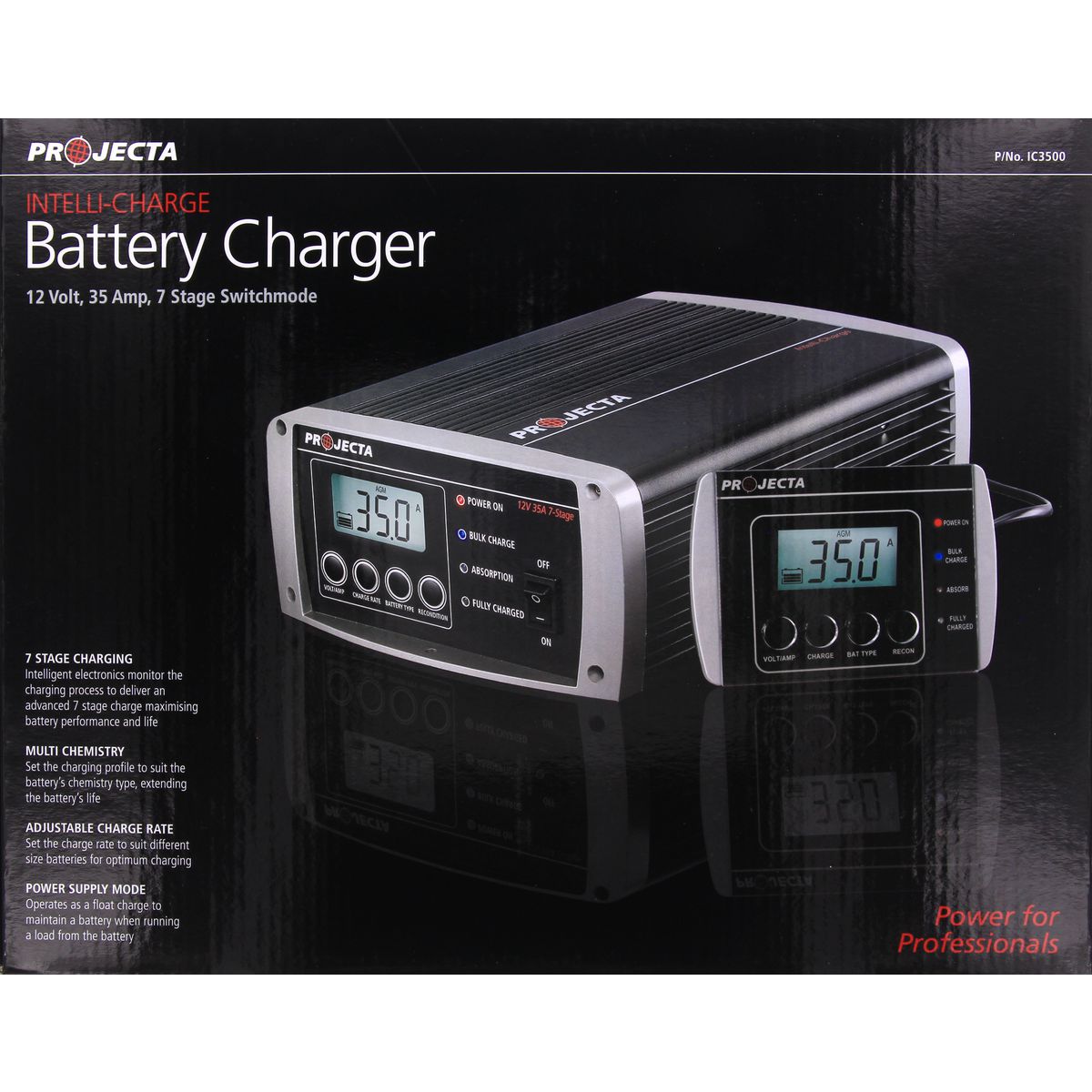 PROJECTA Intelli-Charge 35A 12V Battery Charger 7 Stage Auto IC3500