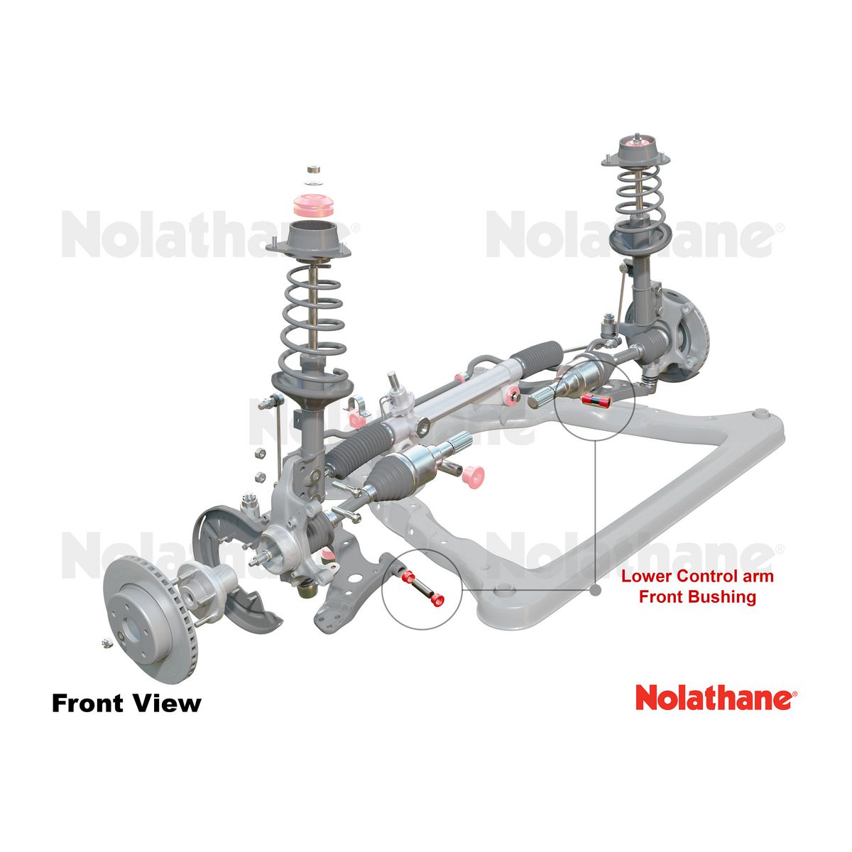 Nolathane Front Lower Control Arm Inner Front Bushing Kit - 45704