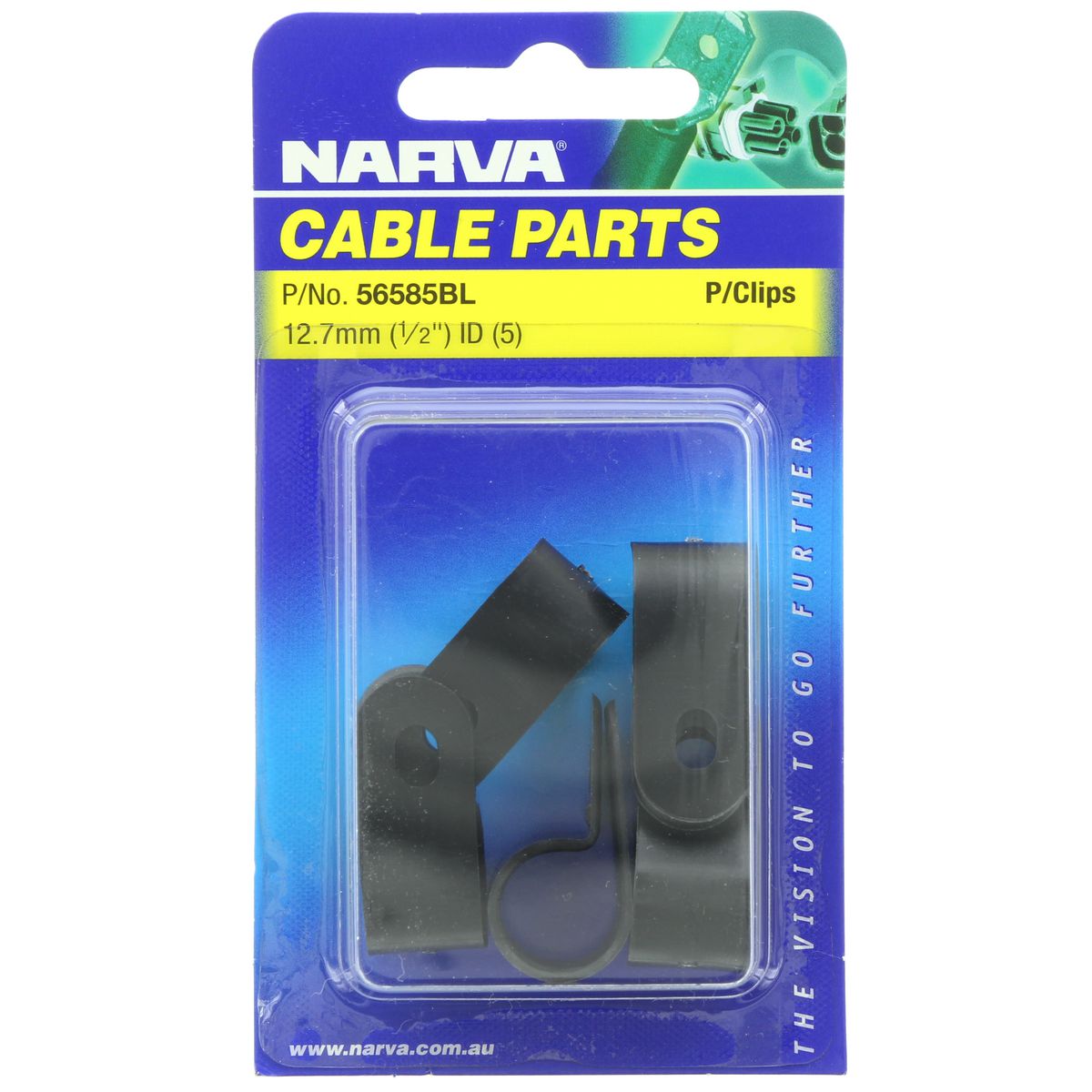 Narva P Clip 12.7mm Internal Diameter Plastic Pack of 5 - 56585BL