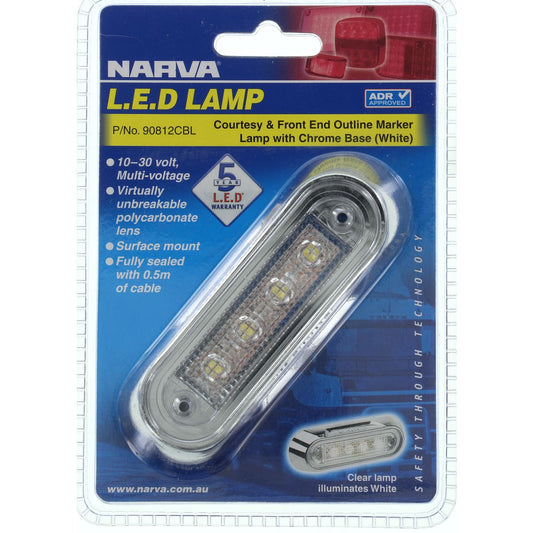 Narva Front Marker Light Clear LED 9 to 33V - 90812CBL