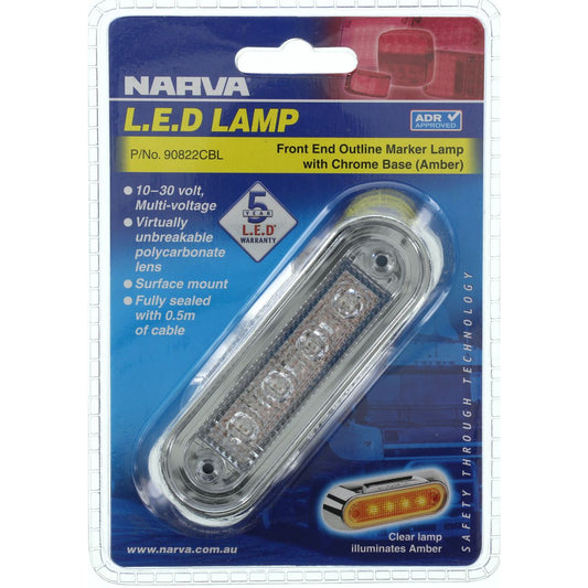 Narva Front Marker Light Clear LED 9 to 33V - 90822CBL