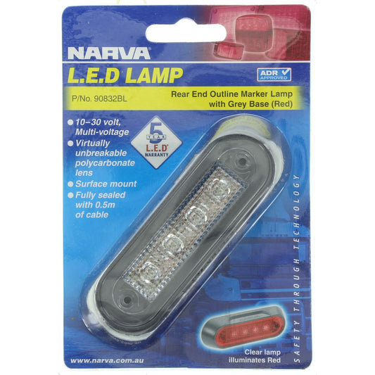 Narva Rear Marker Light Red LED 9 to 33V - 90832BL