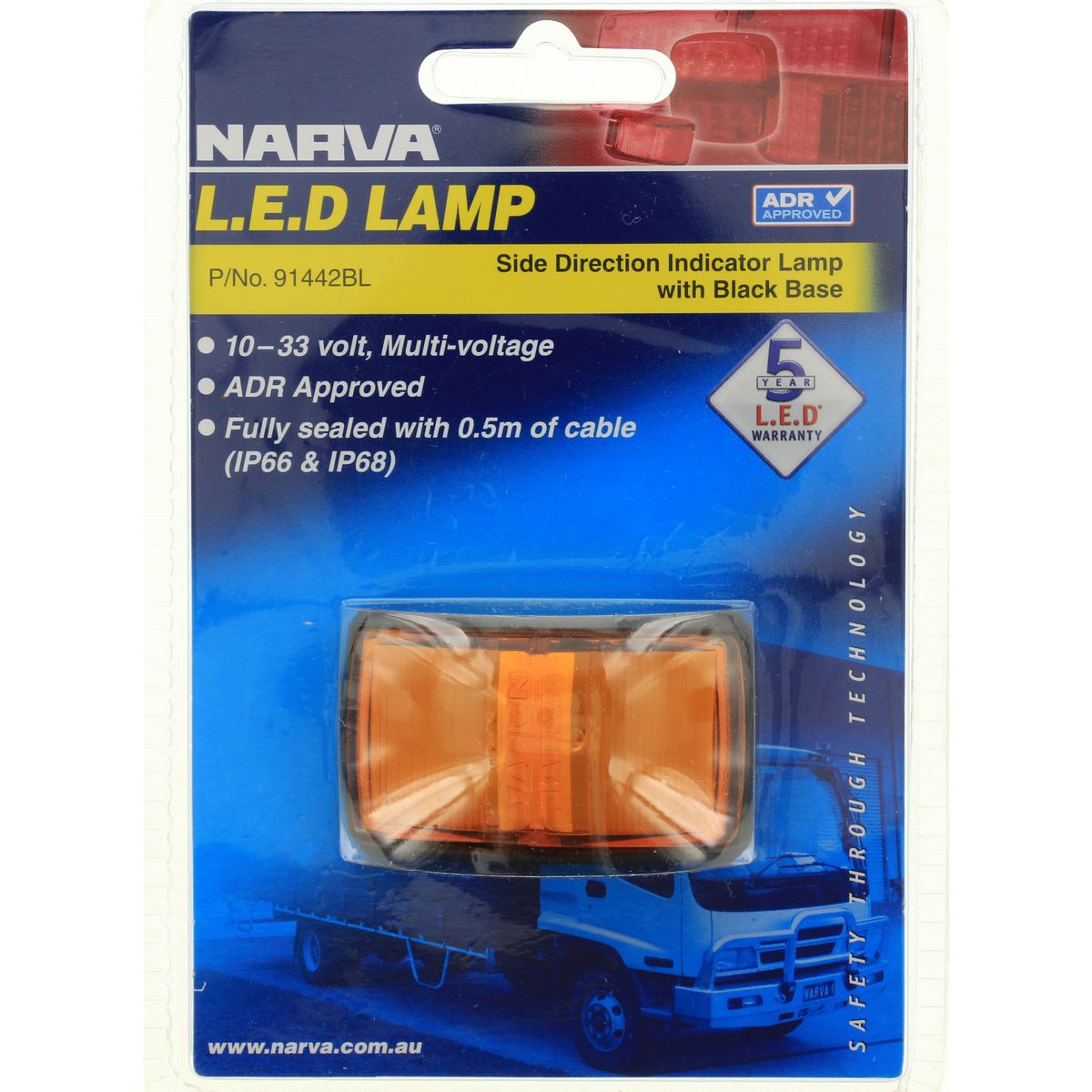 Narva Side Marker Light Amber LED 9 to 33V - 91442BL