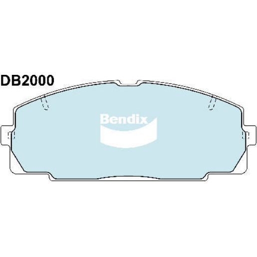 Bendix Brake Pads Set - Heavy Duty - DB2000HD