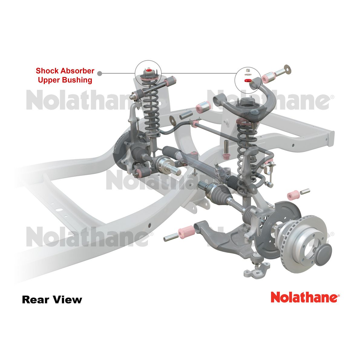 Nolathane Front Upper Shock Absorber Bushing Kit - 43135