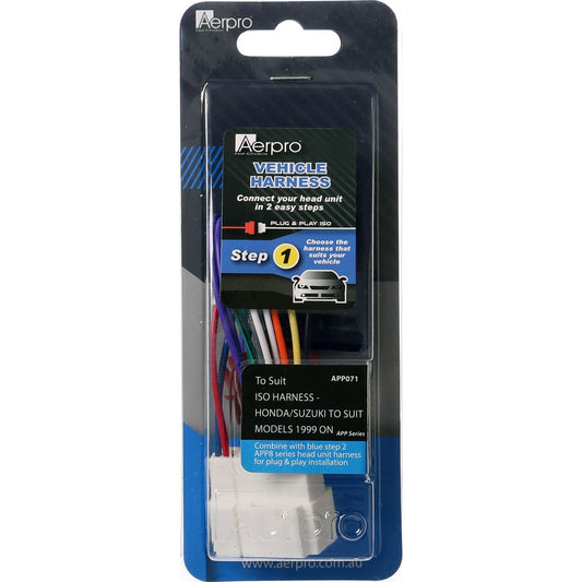 Aerpro ISO Harness fits - Honda/Suzuki 1999 ON - APP071