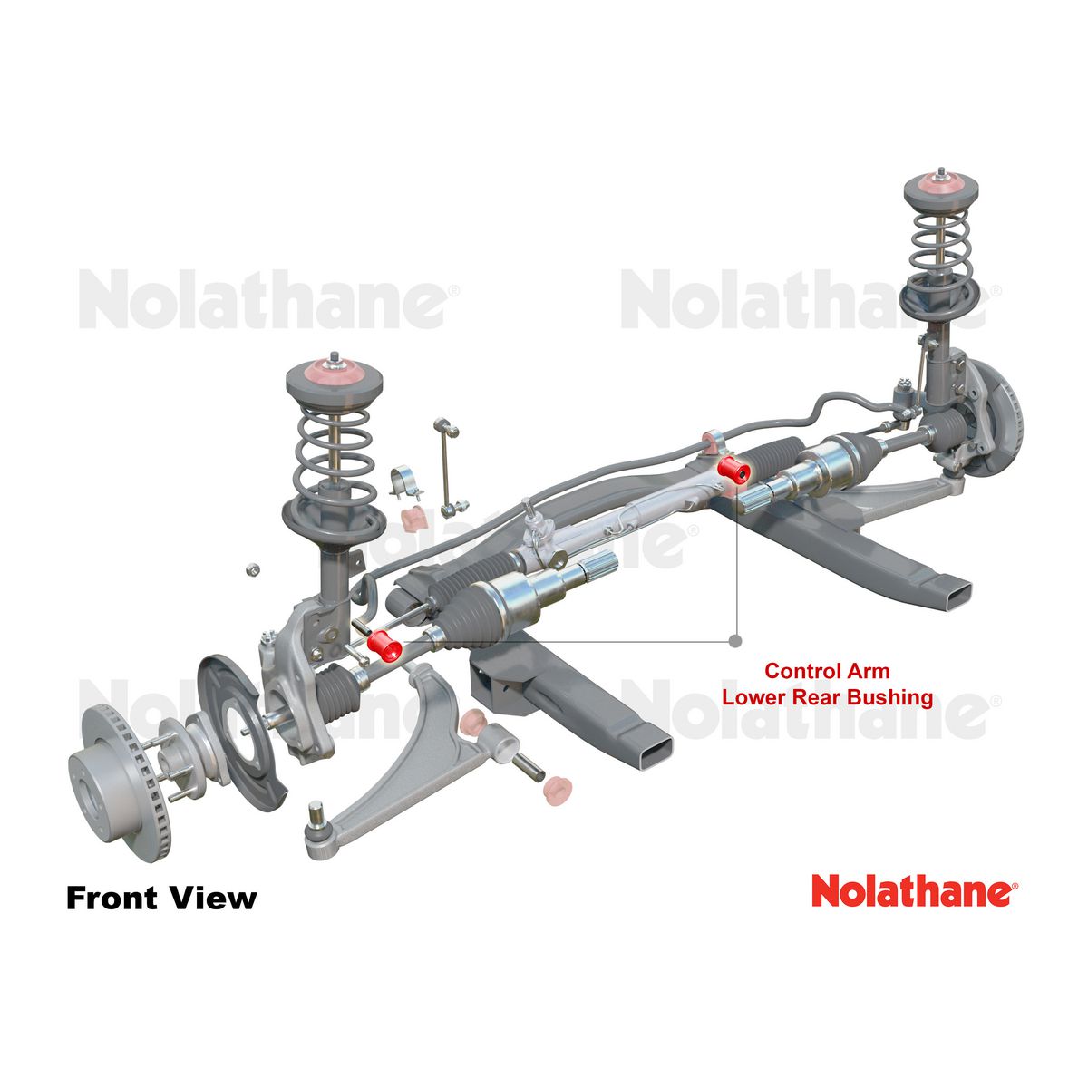 Nolathane Front Lower Control Arm Inner Rear Bushing Kit - 45595