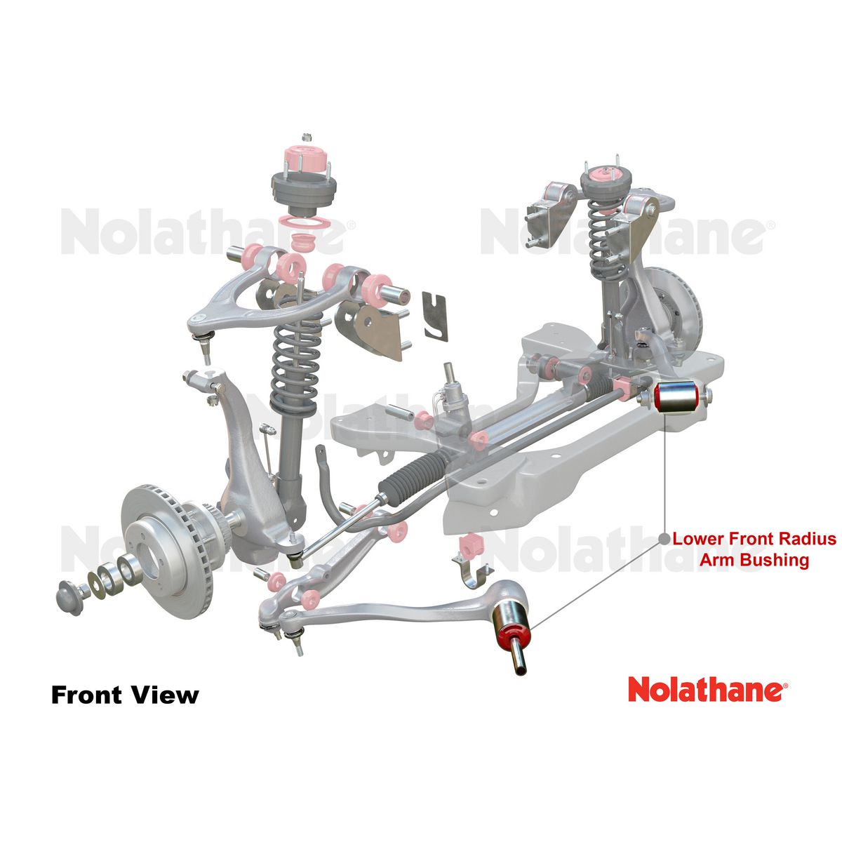 Nolathane Front Lower Radius Arm Bushing Kit - 45667