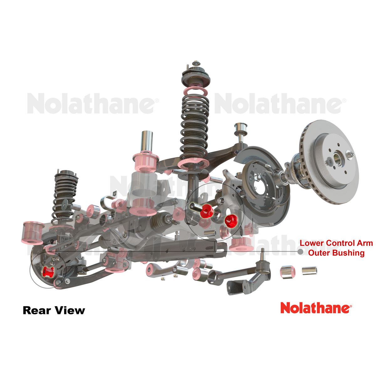 Nolathane Rear Lower Rear Control Arm Outer Bushing Kit - 46328