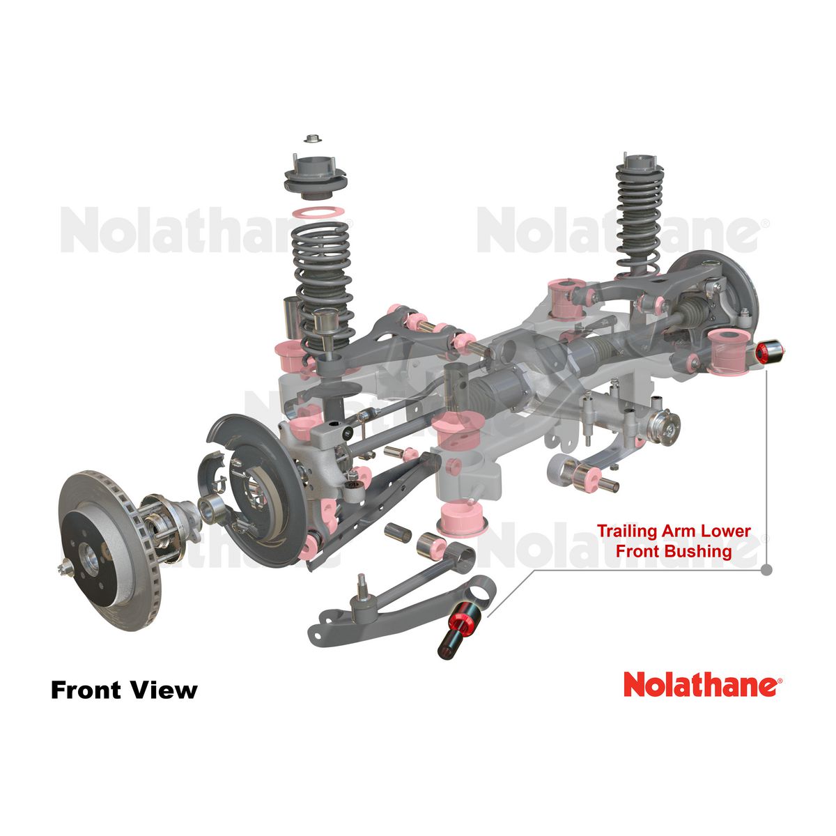 Nolathane Rear Lower Front Trailing Arm Bushing Kit - 46333