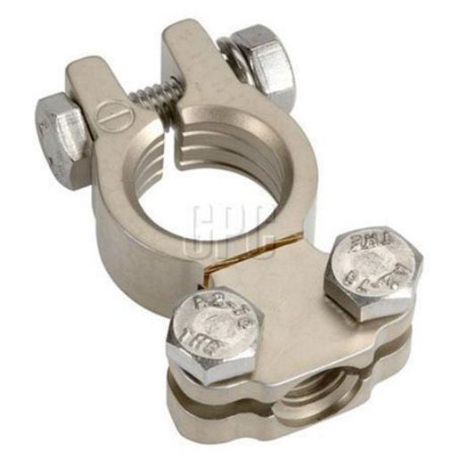 PROJECTA Premium Forged Satin Brass Battery Terminal Negative Saddle Mount 0-00B&S 10 Pack - BT811-N10