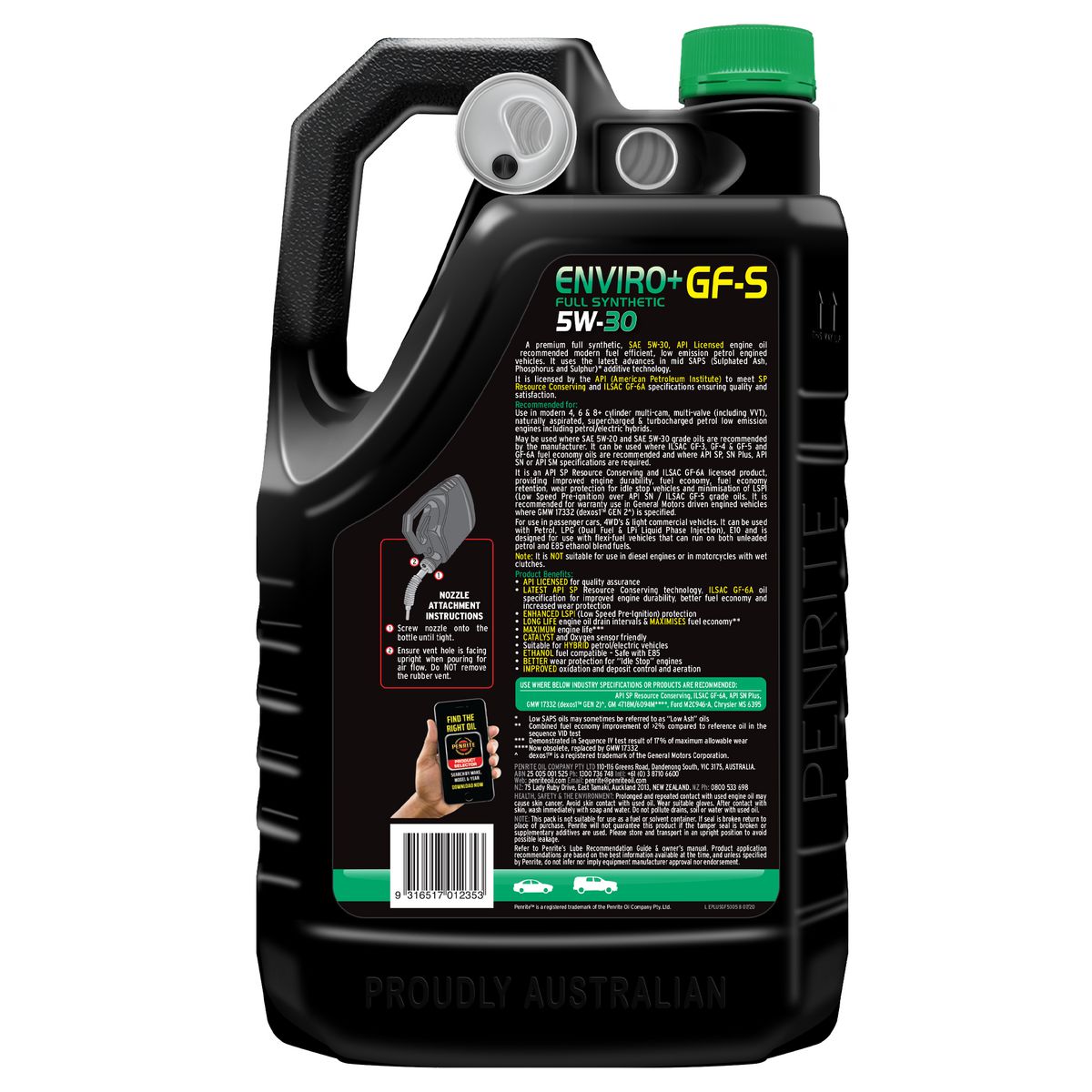 Penrite Enviro+ GF-5 5W-30 Engine Oil 5L - EPLUSGF5005