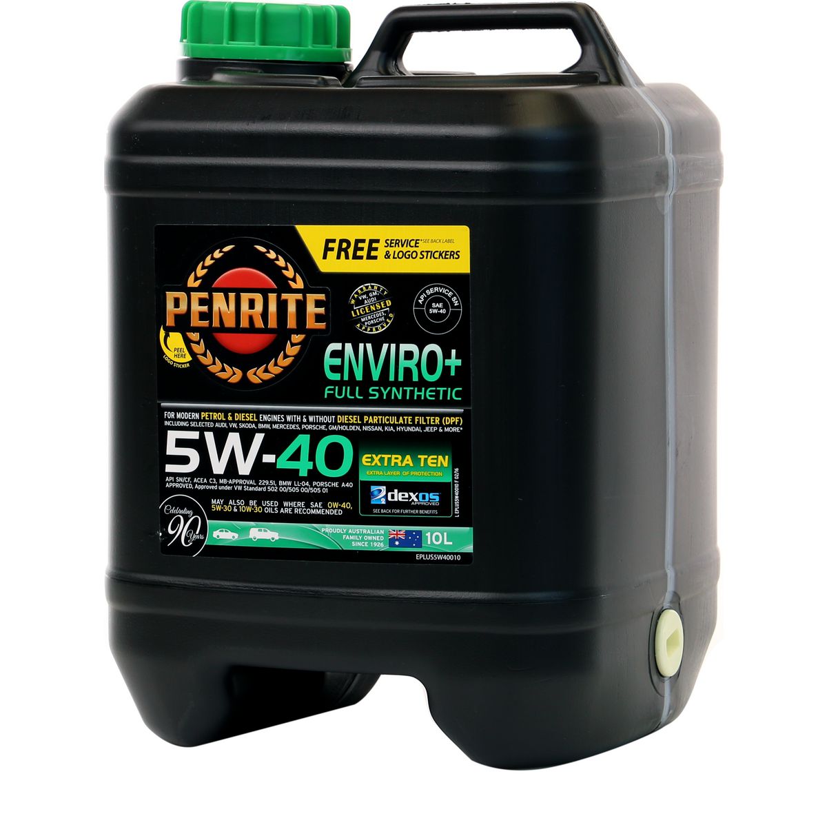 Penrite Enviro+ 5W-40 Engine Oil 10L - EPLUS5W40010