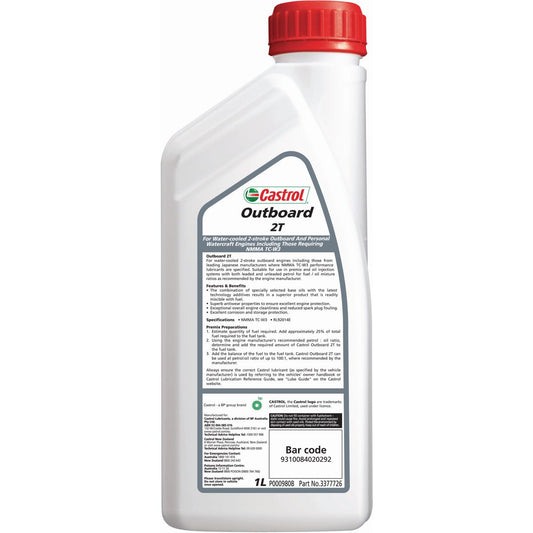 Castrol OUTBOARD 2T 2 Stroke Oil 1L - 3377726