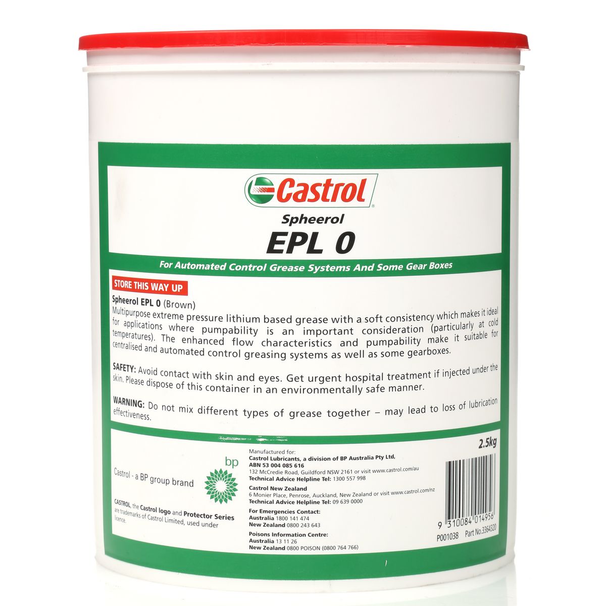 Castrol Spheerol EPL 0 Grease 2.5kg - 3364320