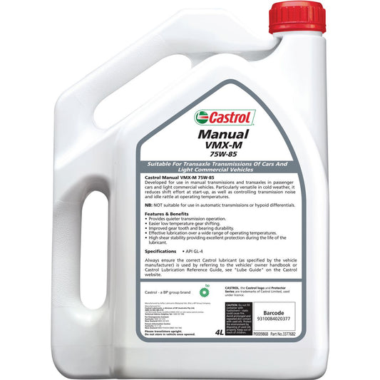 Castrol Manual Transmission Fluid VMX-M 75W85 4L - 3377682