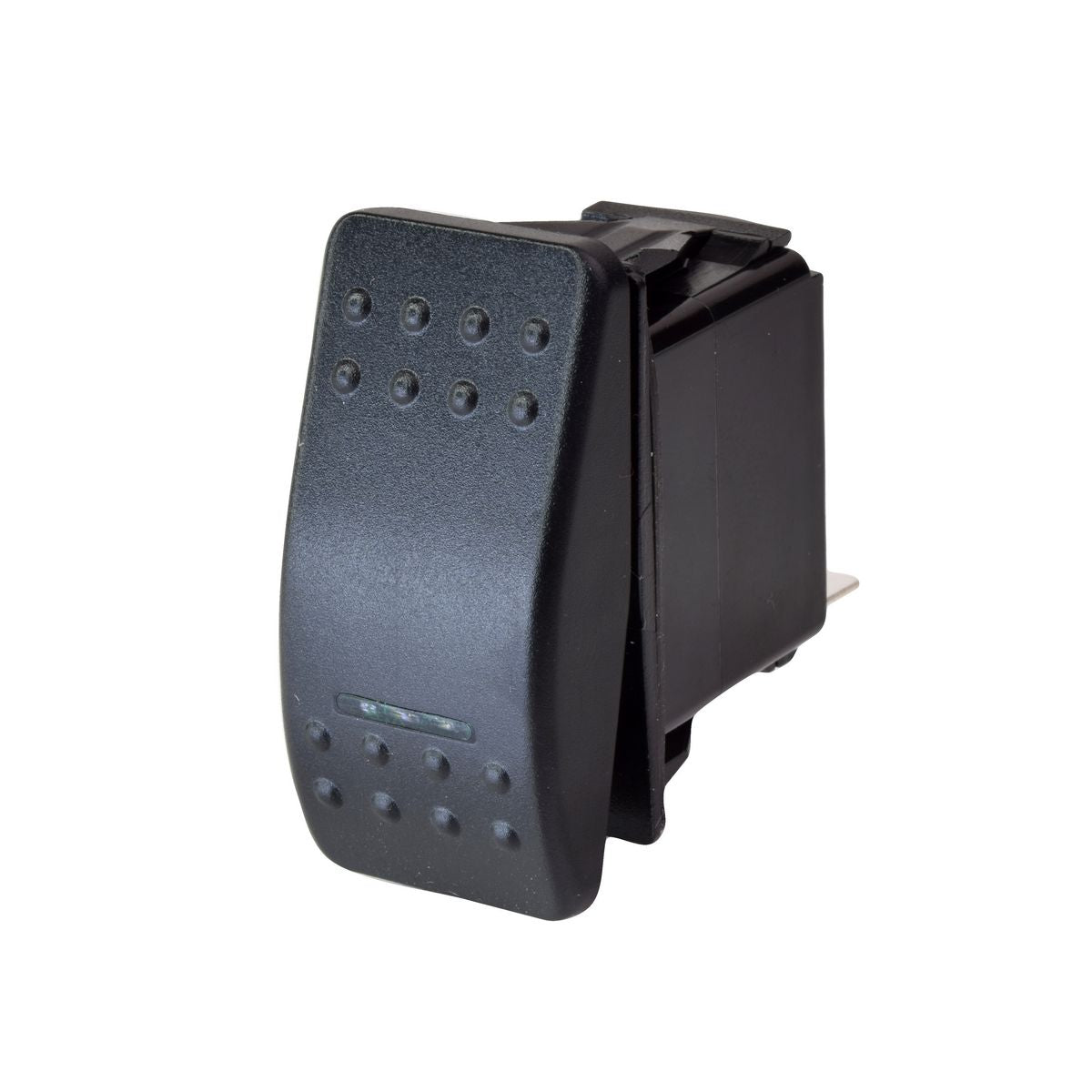 Narva Sealed Rocker Switch Off/ Mom On Green LED 20A at 12V - 63118BL