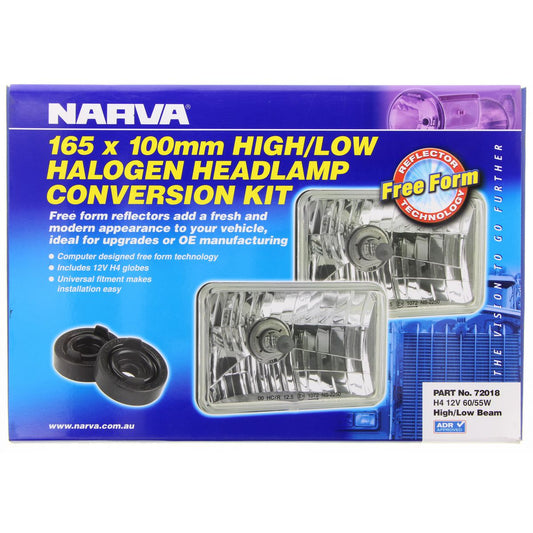 Narva 165X100 H4 H/L F/F 60/55W Kit - 72018