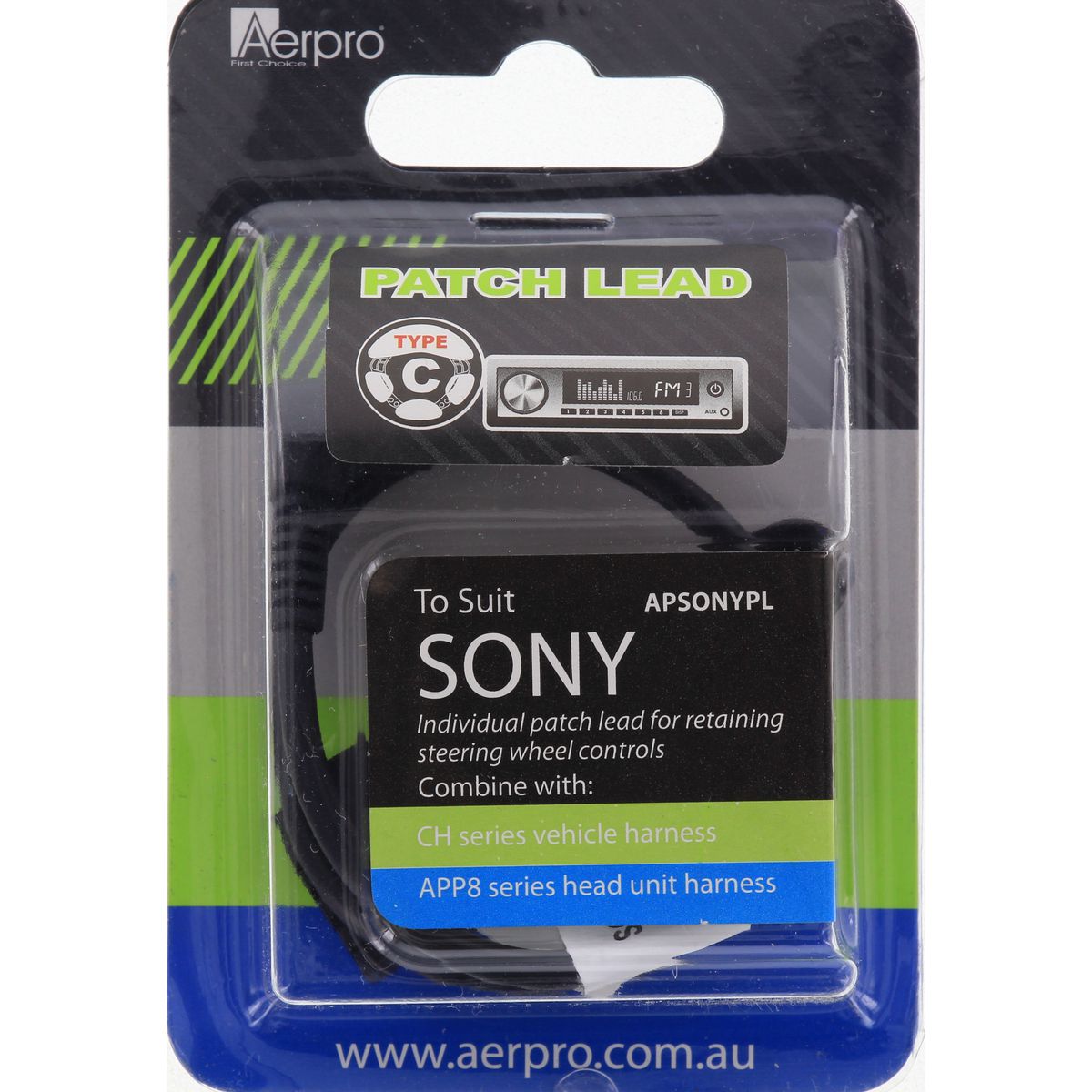 Aerpro Patch Lead fits Sony Control Harness Type C - APSONYPL