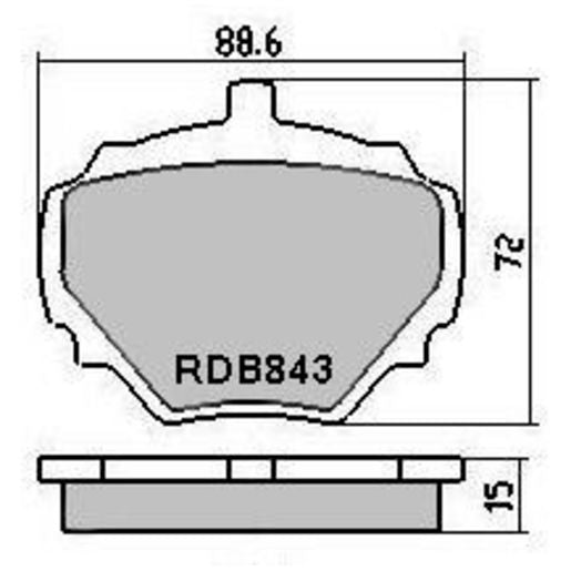 RDA GP Max Brake Pad Set Rear - RDB843