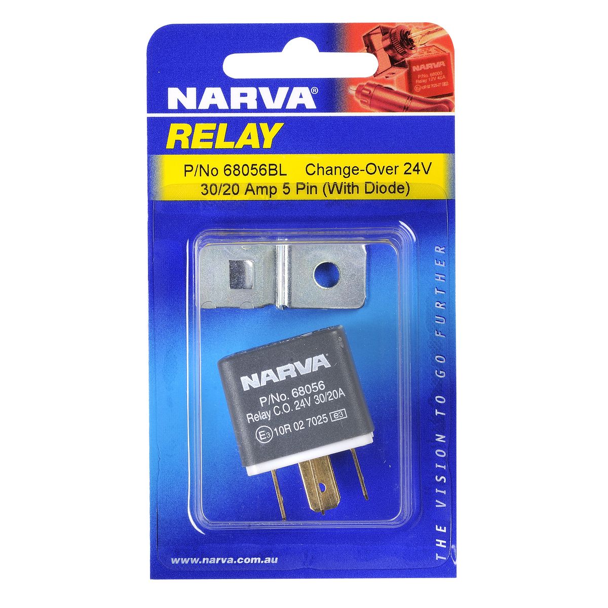 Narva Mini Relay 24V Change Over 30/20A Diode Protected - 68056BL
