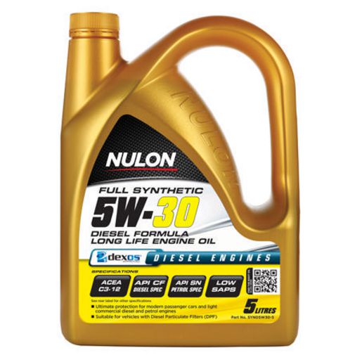 Nulon Full Synthetic Long Life Diesel Engine Oil 5W-30 5L - SYND5W30-5