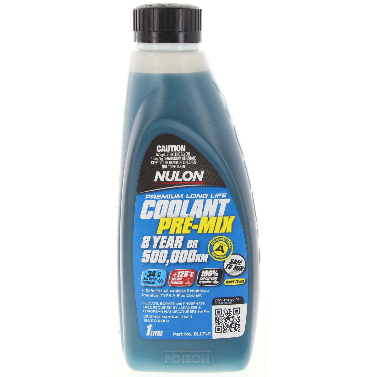 Nulon Coolant Blue Long Life Pre-mix 1L - BLLTU1