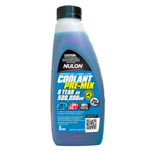 Nulon Coolant Blue Long Life Pre-mix 1L - BLLTU1