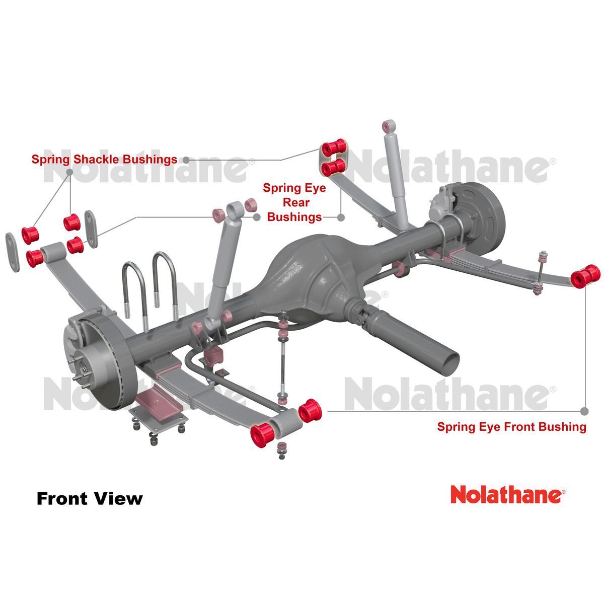 Nolathane Front Spring Eye And Shackle Bushing Kit - 47106