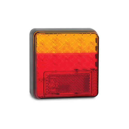 LED Autolamps  12V Stop/Tail/Indicator Lamp With Reflex Reflector 100x100x25mm - 100BAR