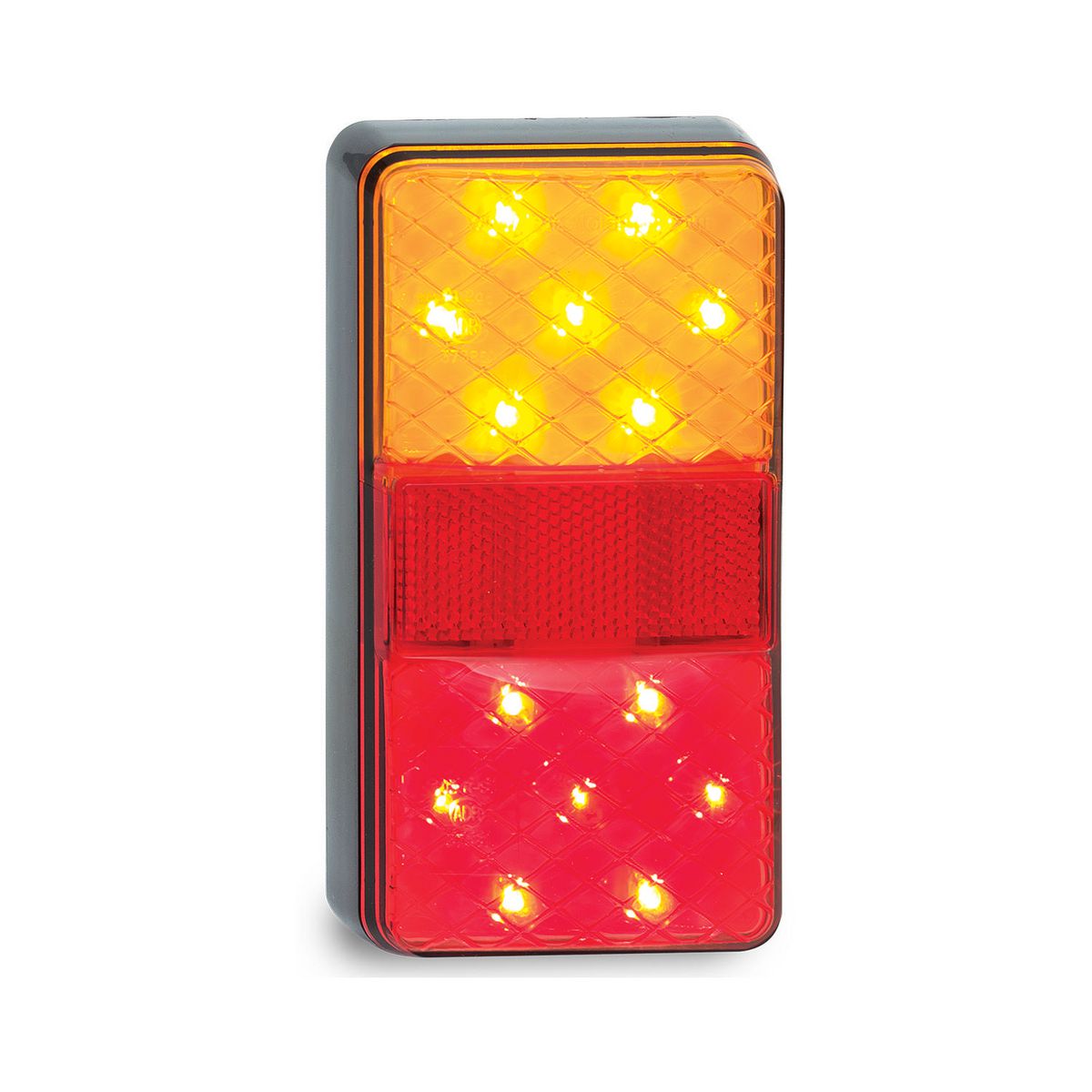 LED Autolamps 12V LED Stop/Tail/Indicator Lamp With Reflex Reflector White Background - 150BAR
