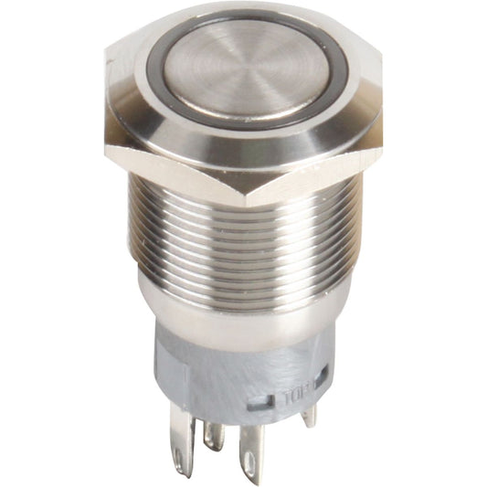 OEX Push Button Switch On/Off SPST 12V Green Illuminated (Contacts Rated 5A @ 12V) - ACX3691BL