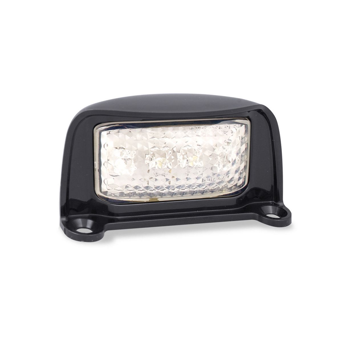 LED Autolamps  Multi Volt Licence Plate Lamp Black Bracket With 40cm Wire - 35BLMB
