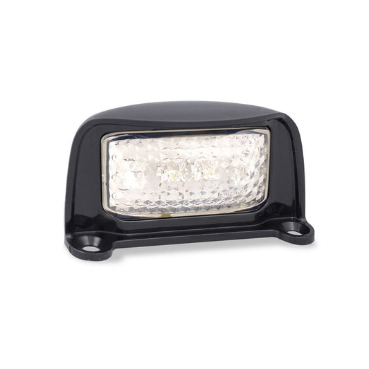 LED Autolamps  Multi Volt Licence Plate Lamp Black Bracket With 40cm Wire - 35BLMB