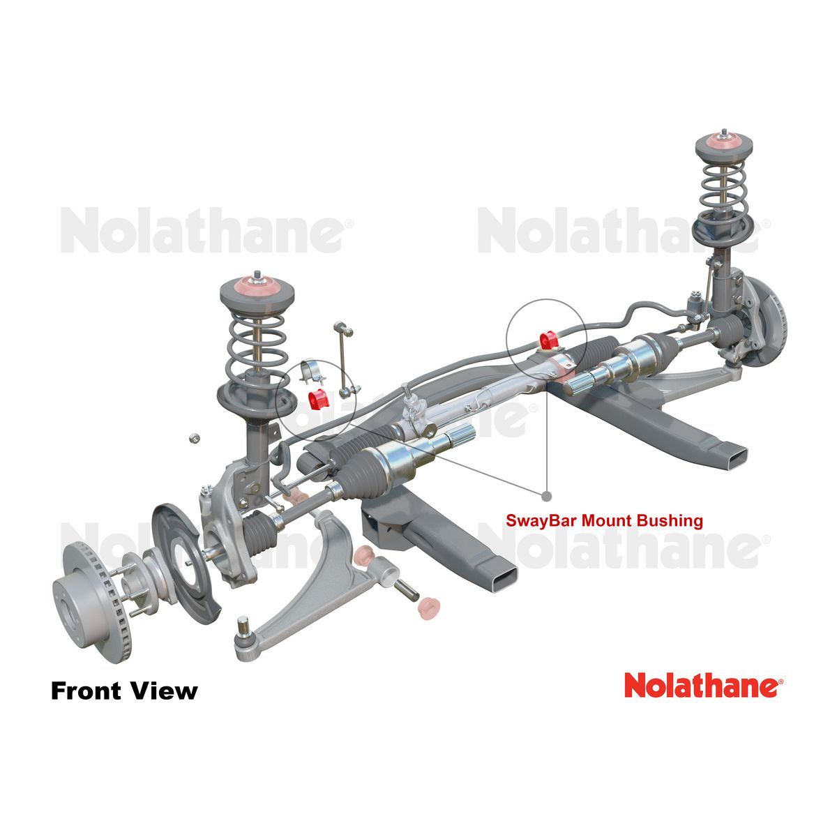 Nolathane Front Sway Bar Mount Bushing Kit 26mm - 42336G