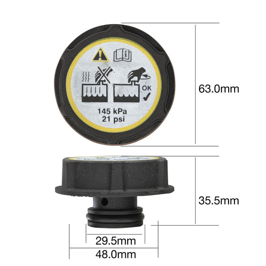 Tridon Radiator Cap 21 Psi - 145 Kpa Plastic Screw On - DA21145