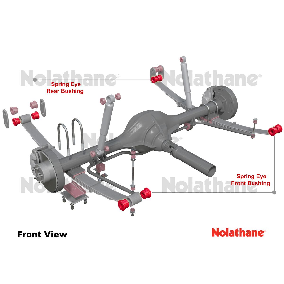 Nolathane Spring Eye Front And Rear Bushing Kit - 47249A