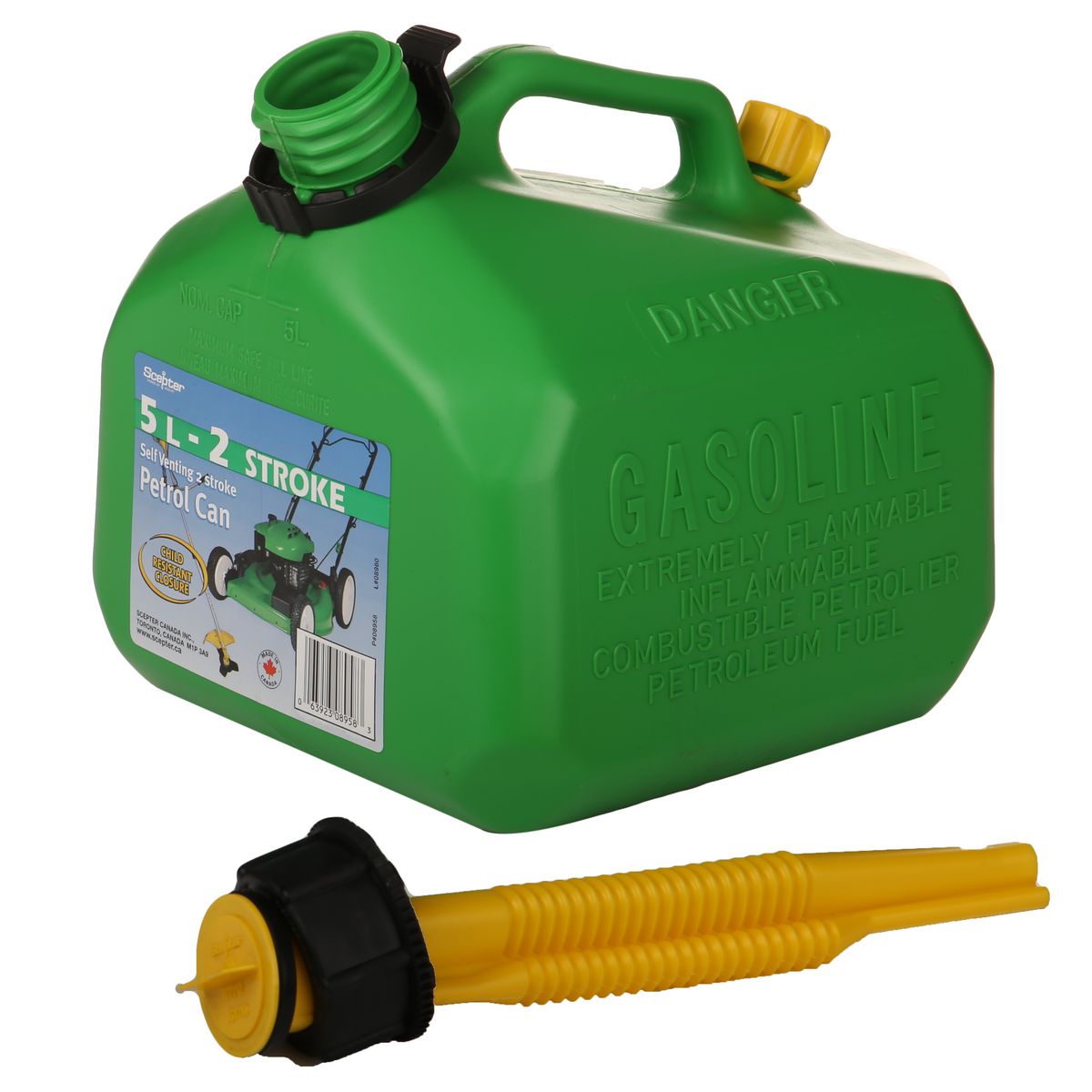 Scepter Fuel Can Green 05L Squat - 08958